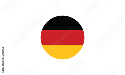 Germany flag circle national vector illustration