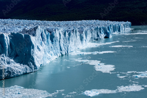Perito Moreno glacier wall in patagonia argentina