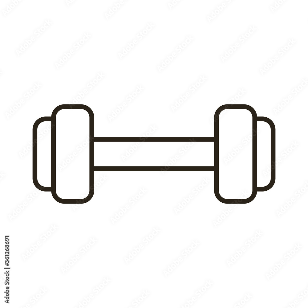 dumbbell weight lifting line style icon dumbbell weight lifting line style icon