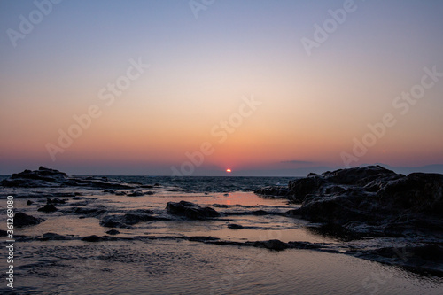 sunset on the beach