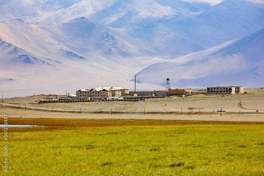 Former Soviet border military unit in the Pamirs! The border of the USSR is China. Pamir Tajikistan.