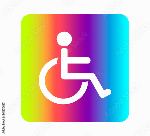 handicap or wheelchair person symbol, vector illustration