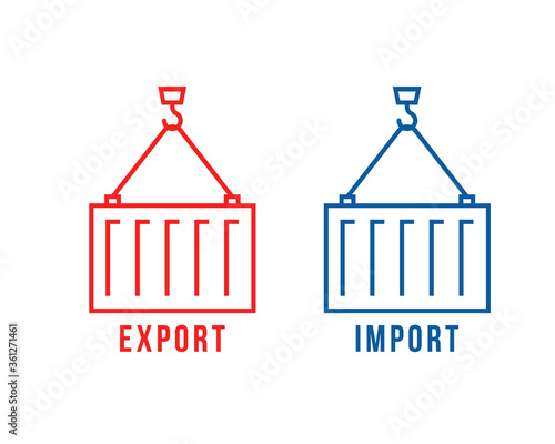 cargo container like export and import
