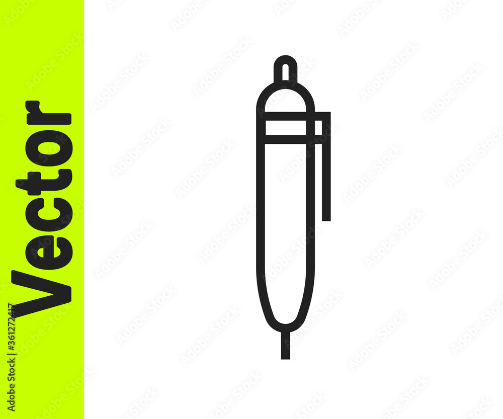 Black line Pen icon isolated on white background. Vector Illustration. Black line Pen icon isolated on white background. Vector Illustration.