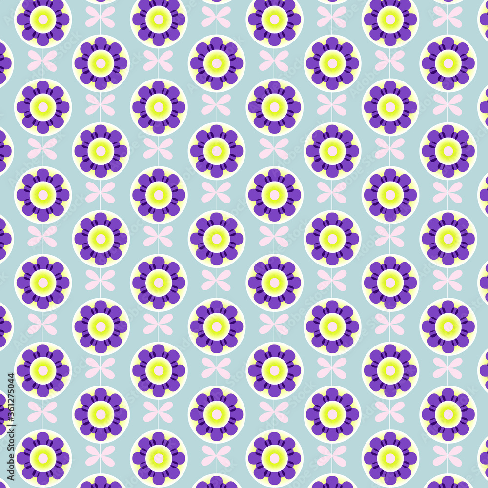 Flower pattern vector, pattern abstract vector background. Modern stylish texture.
