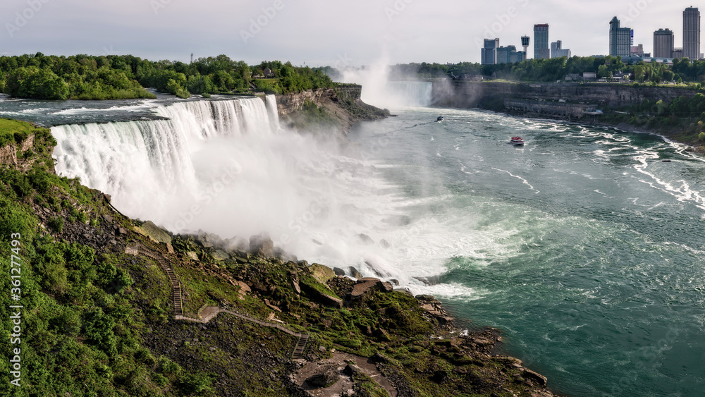 American side of Niagara Falls, NY, USA