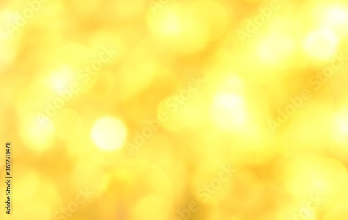 Yellow abstract background with bokeh