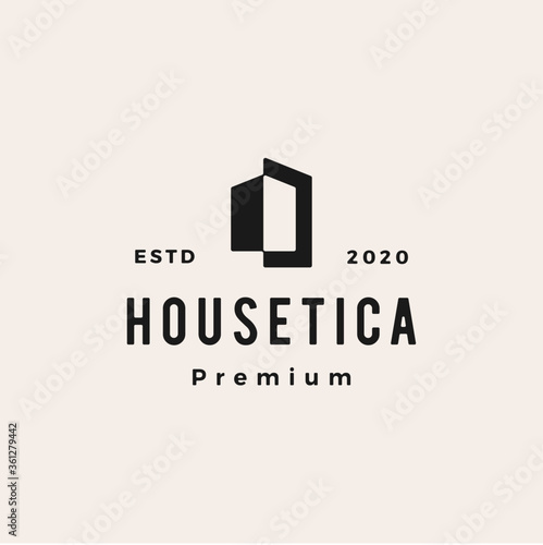 house home mortgage roof architect hipster vintage logo vector icon illustration
