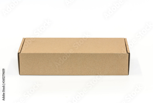Cardboard box on white background,delivery concept. © khemfoto