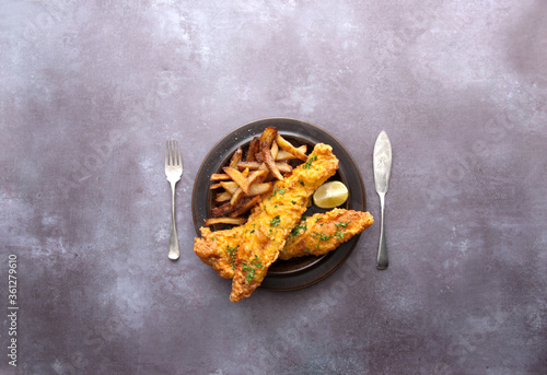Traditional fish and chips