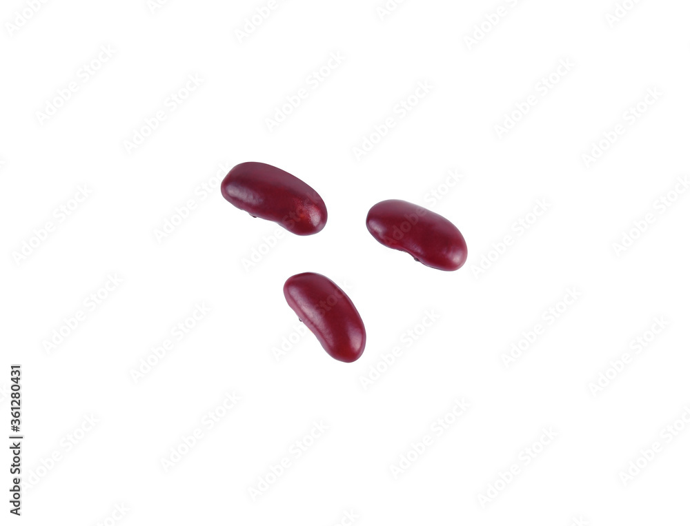 red beans isolated on the white background. red beans isolated on the white background.