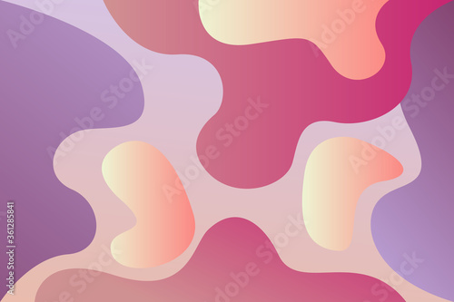 Abstract background with gradients and liquid shapes. Vector illustration. Background for your design