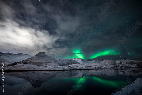 Polarlicht über dem Fjord - Lofoten