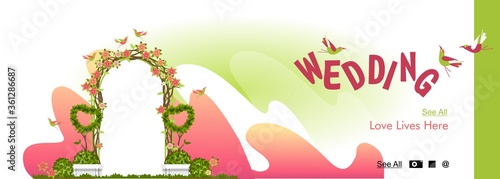 wedding arch for wedding ceremony template banner