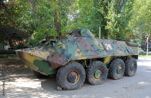 A BTR Armoured Personnel Carrier on display in Chisinau, Moldova photo