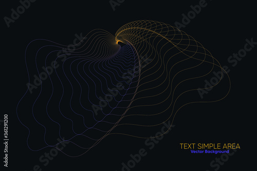 Colorful Abstract Lines Design of Vector Background