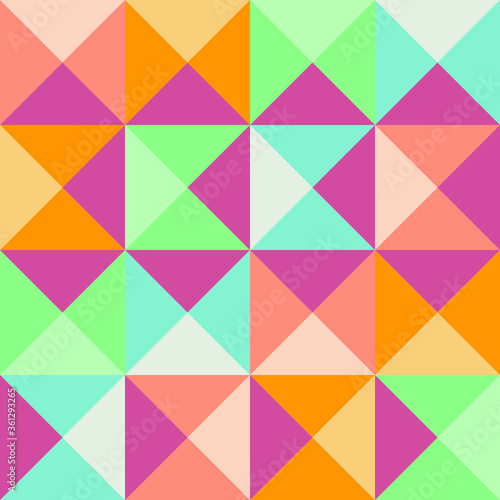 Geometry diamonds and triangles seamless pattern