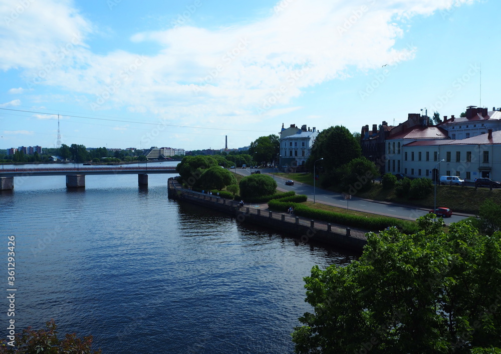 The ancient Russian city of Vyborg. An ancient city by the sea.