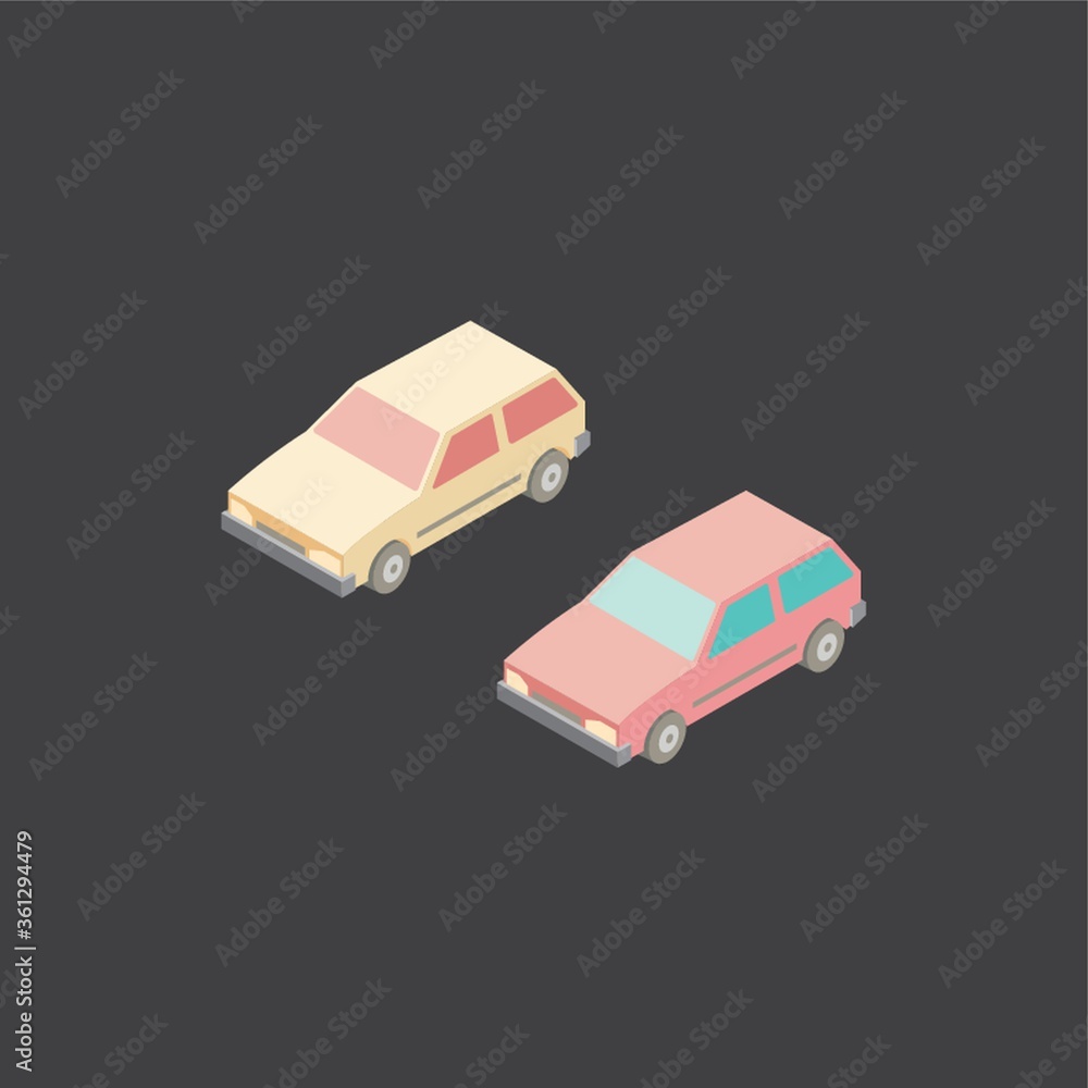 Isometric cars Isometric cars