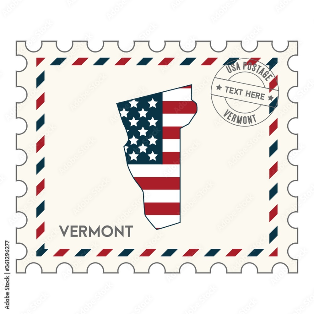Fototapeta premium Vermontpostagestamp