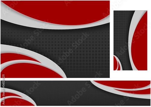 Abstract Black and Red Tech...
