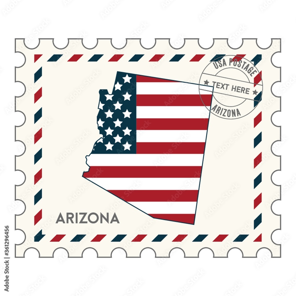 Fototapeta premium Arizonapostagestamp