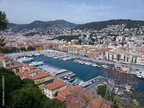 View from a hill on the coast of Nice
