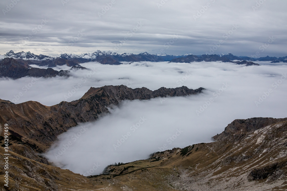 Nebel in den Allgäuer Alpen - Nebelhorn