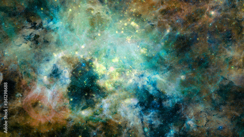 Fototapeta Naklejka Na Ścianę i Meble -  Space scene with stars and galaxies. Elements of this image furnished by NASA