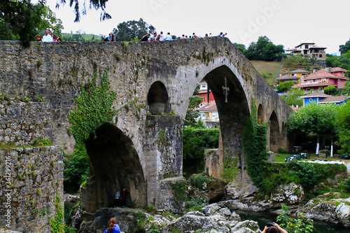 bridge roman cangas de onis spain photo