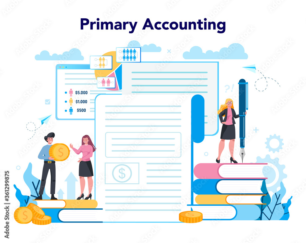 Accountant office manager. Professional bookkeeper. Concept of Accountant office manager. Professional bookkeeper. Concept of