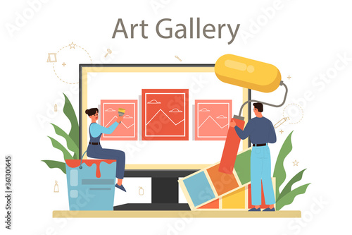 Professional decorator online service or platform. Designer