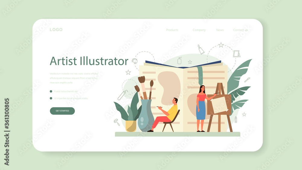 Graphic illustration designer, illustrator web banner or landing page Graphic illustration designer, illustrator web banner or landing page