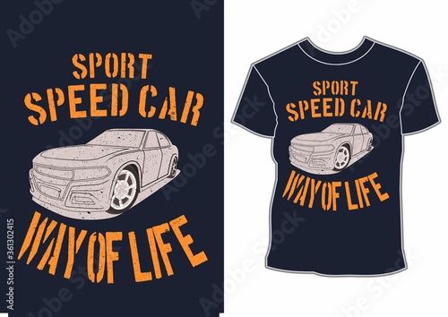 sport speed car t shirt design