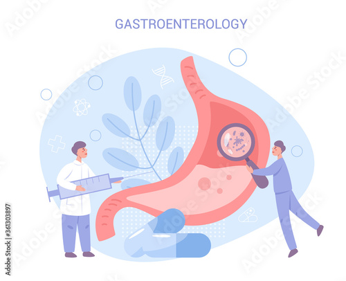 Gastroenterology concept. Idea of health care and stomach treatment.