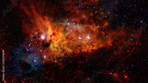 Fototapeta Naklejka Na Ścianę i Meble -  Starfield on night sky. Elements of this image furnished by NASA