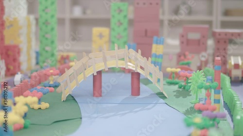 Demo colorful toys and decoration in kindergarten