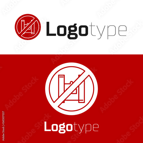 Red Say no to plastic bags poster icon isolated on white background. Disposable cellophane and polythene package prohibition sign. Logo design template element. Vector Illustration.
