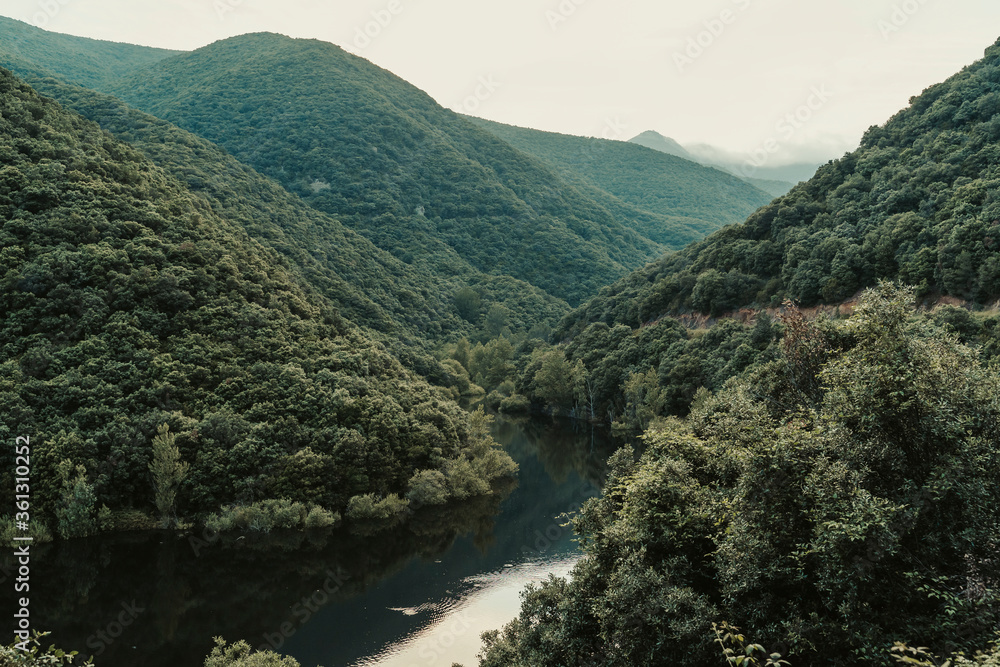 Mountains landscape with river. Mountains landscape with river.