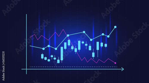 forex chart backdrop with candlestick and index grid.
