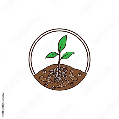 Worm compost for home gardeners vector template