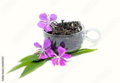 Herbal tea from fermented leaves fireweed (Chamerion angustifolium)