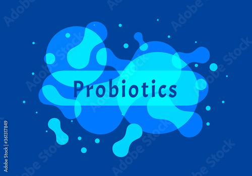 Probiotics bacteria logo.