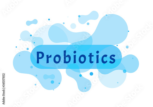 Probiotics bacteria logo.
