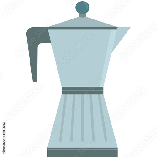 Coffee pot. Retro style illustration of a coffee maker.