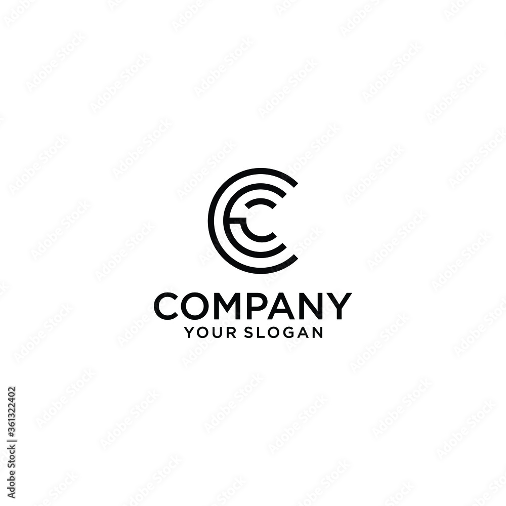 Obraz premium Creative C Letter logo Icon Round Shape.