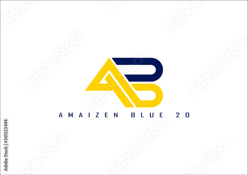 AB letter logo, AB, sign, logo, icon, symbol, arrow, button, blue, business, 3d, illustration, isolated, white, design, abstract, download, text, arrows, direction
