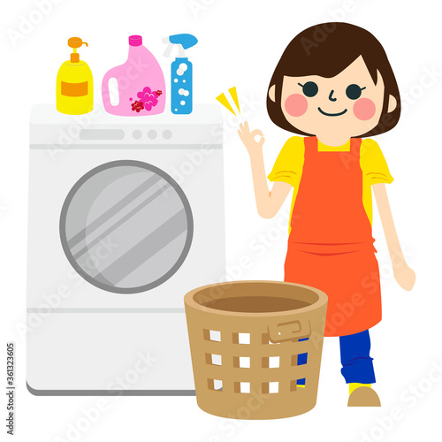 家事をする女性