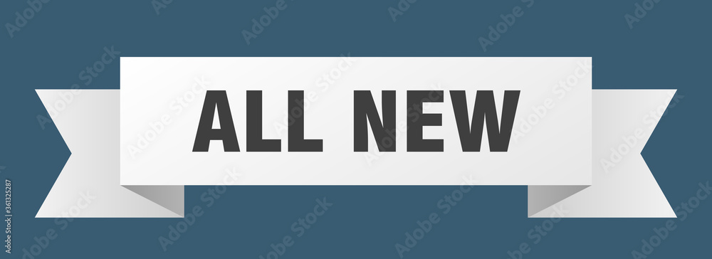all new ribbon. all new isolated band sign. all new banner all new ribbon. all new isolated band sign. all new banner