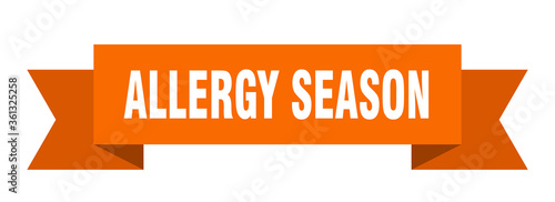 allergy season ribbon. allergy season isolated band sign. allergy season banner